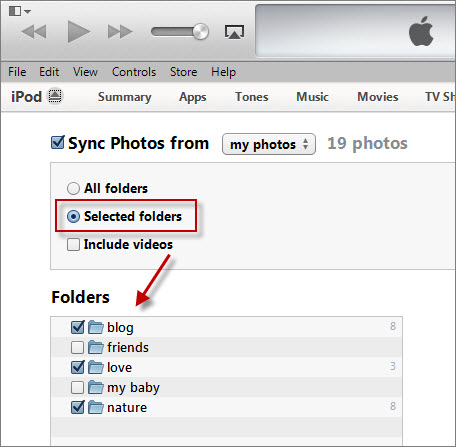 Delete iPhone photos synced from iTunes
